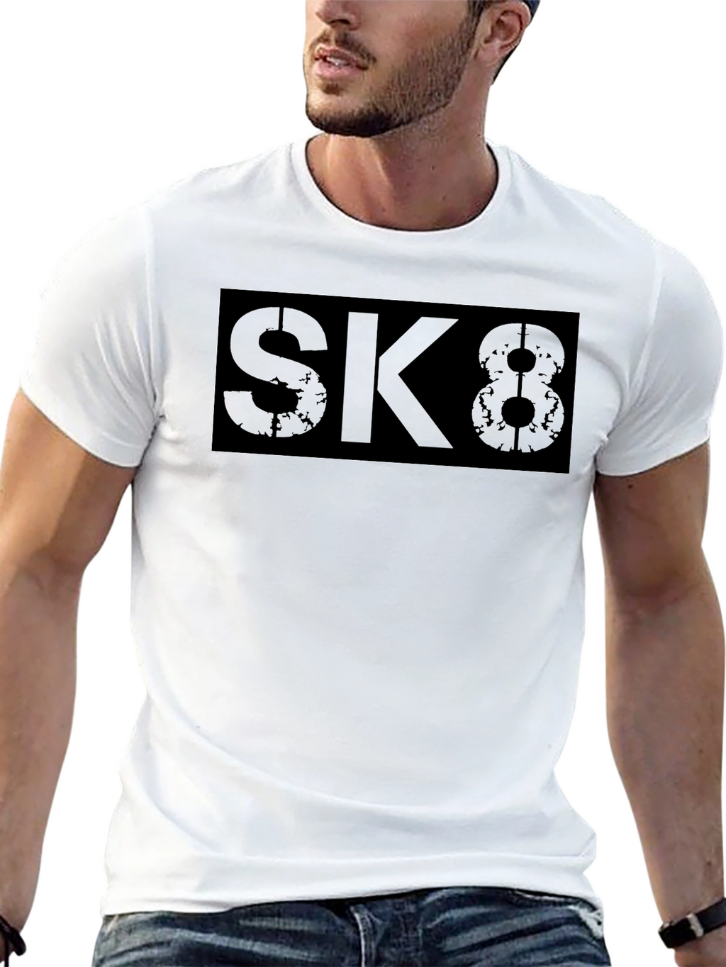SK8 Black Graphic T-Shirt - Urban Style Tee