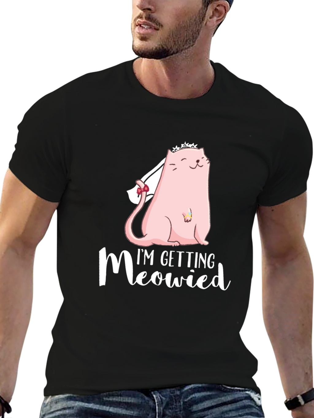 Im Getting Meowied Tee - Bride Cat