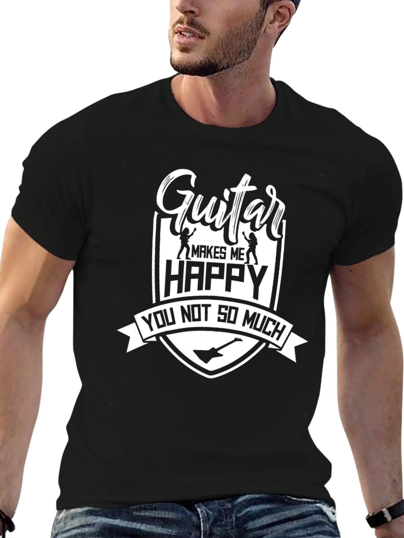 Guitar Makes Me Happy T-Shirt