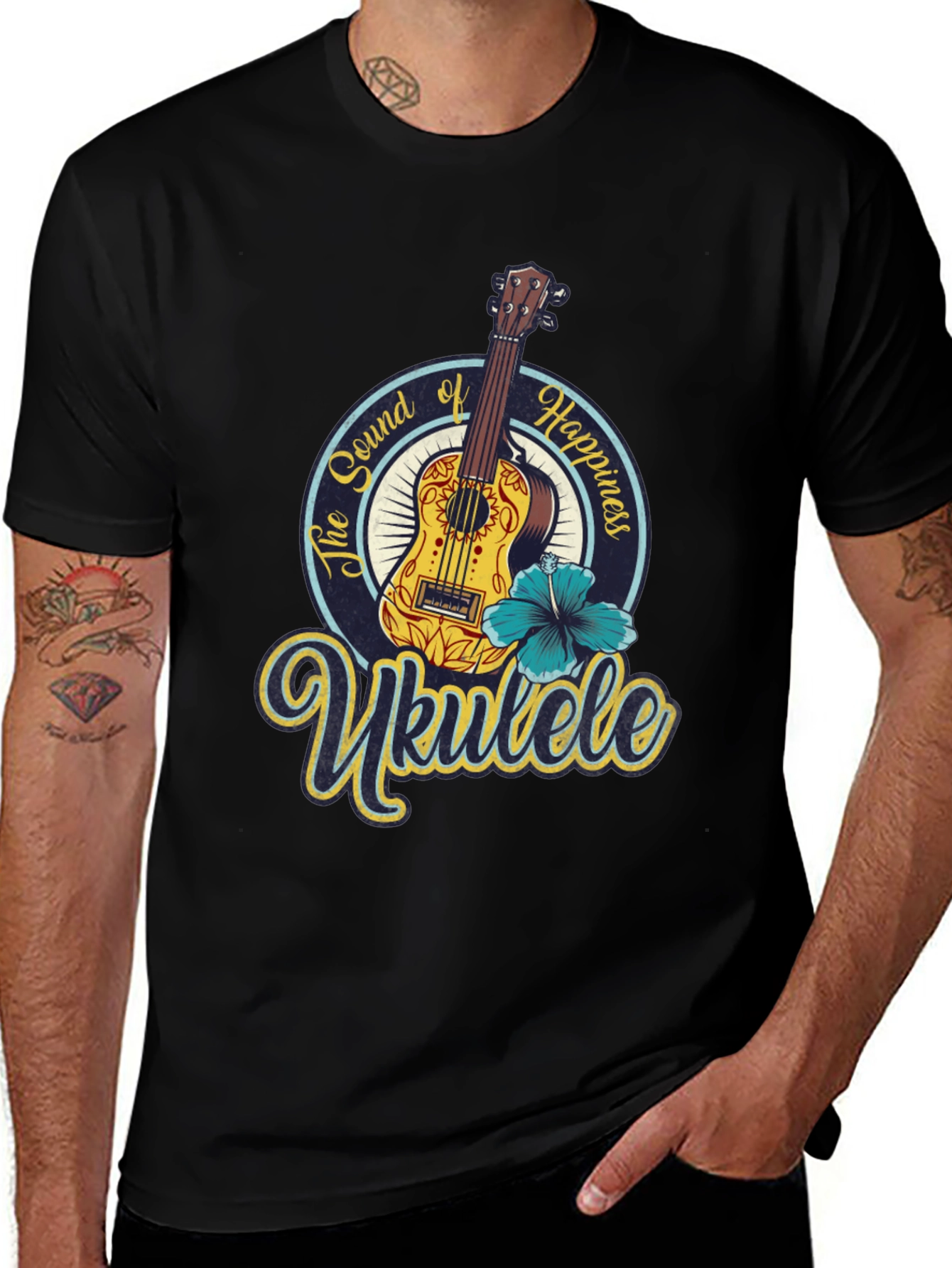 Ukulele Sound of Happiness Graphic Tee