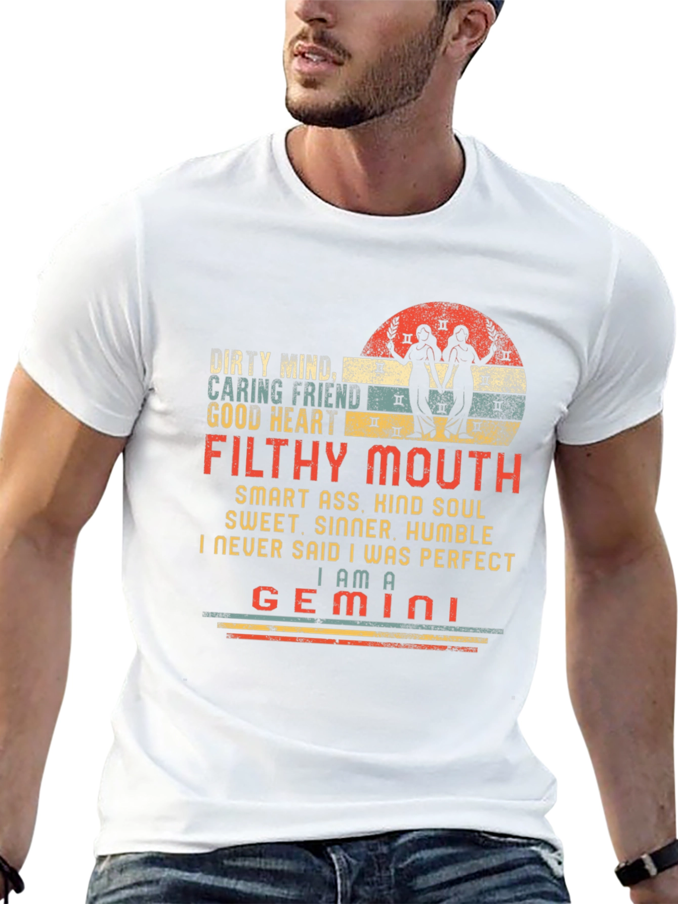 Gemini Zodiac Graphic T-Shirt - Filthy Mouth