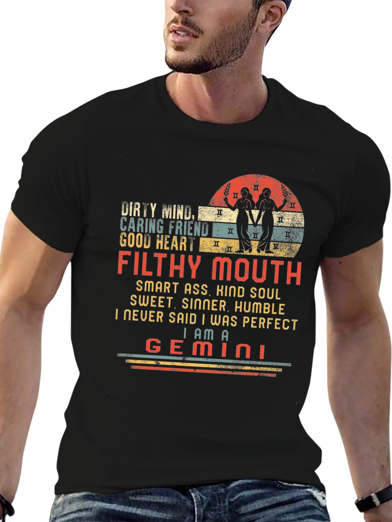 Gemini Zodiac Graphic T-Shirt - Filthy Mouth