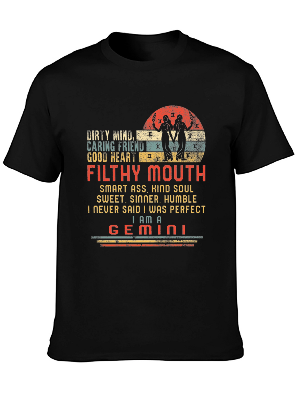 Gemini Zodiac Graphic T-Shirt - Filthy Mouth