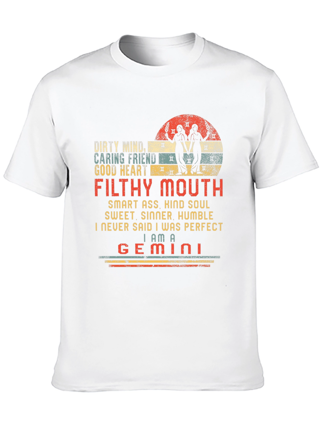 Gemini Zodiac Graphic T-Shirt - Filthy Mouth