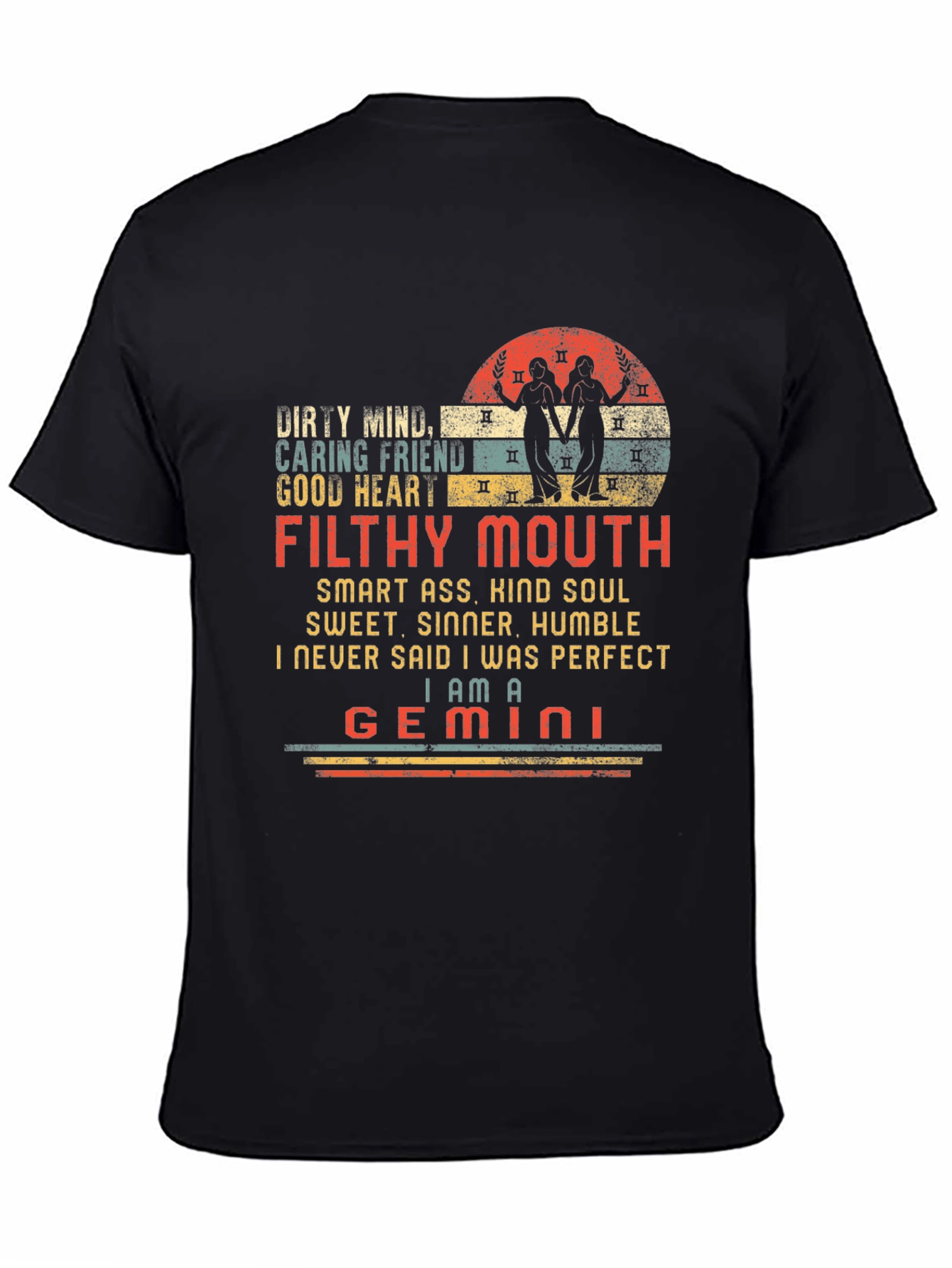 Gemini Zodiac Graphic T-Shirt - Filthy Mouth