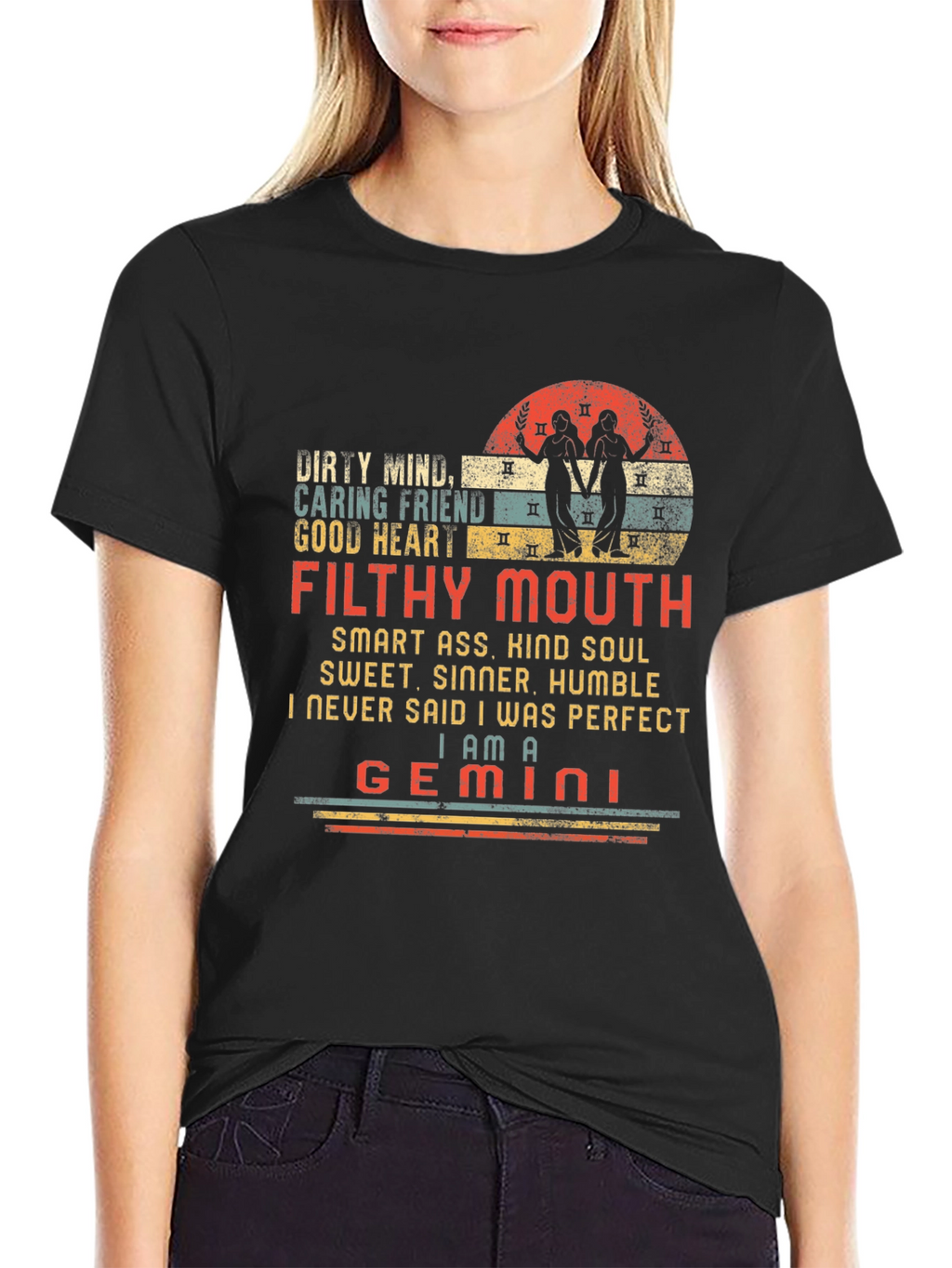 Gemini Zodiac Graphic T-Shirt - Filthy Mouth