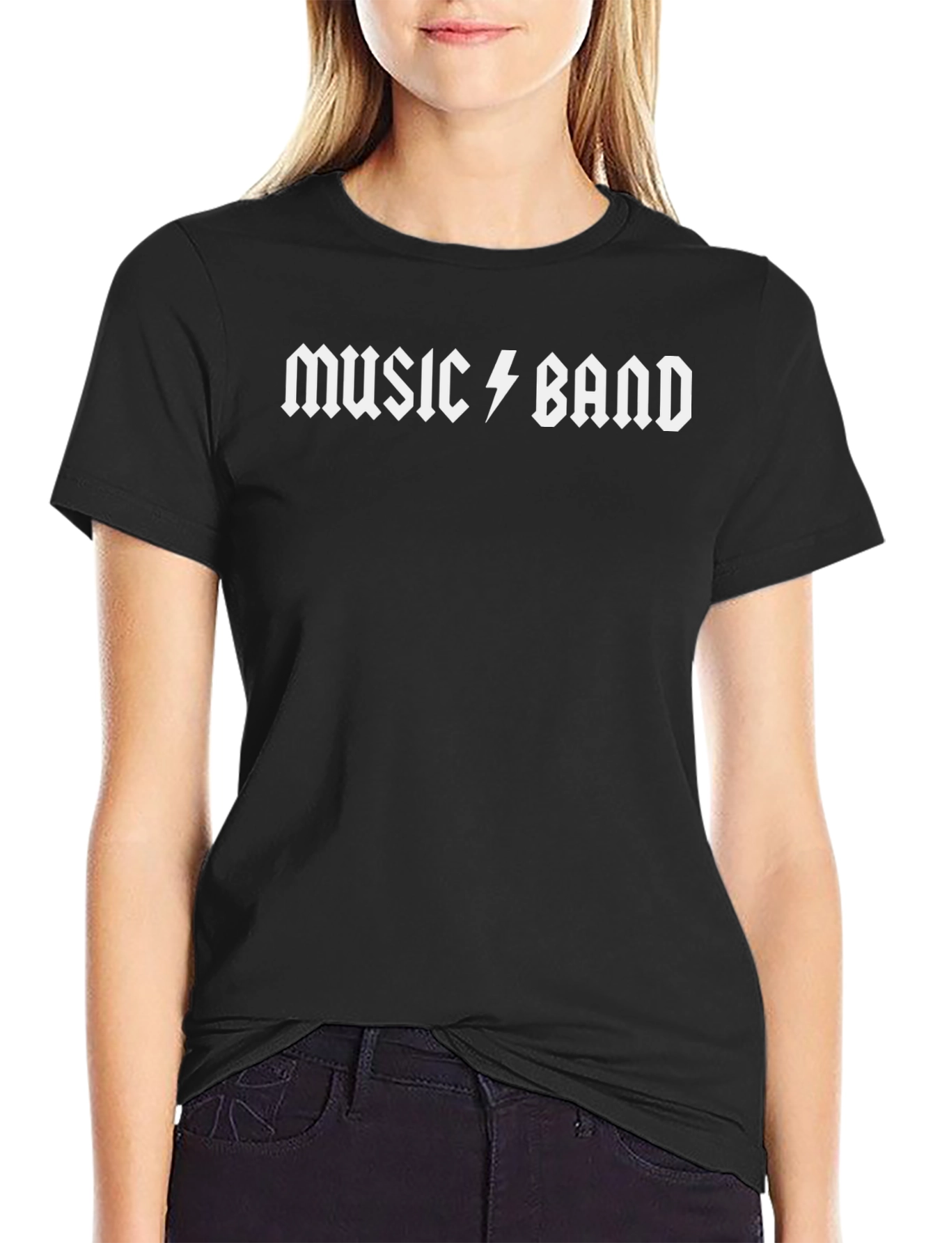Music Band Graphic T-Shirt - Black