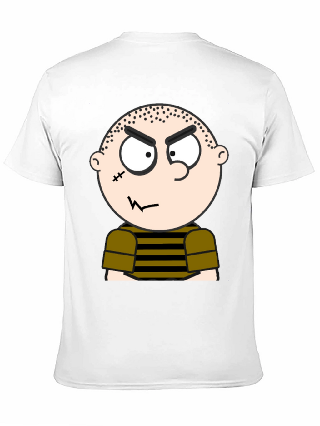Mens Black T-Shirt with Cartoon Graphic