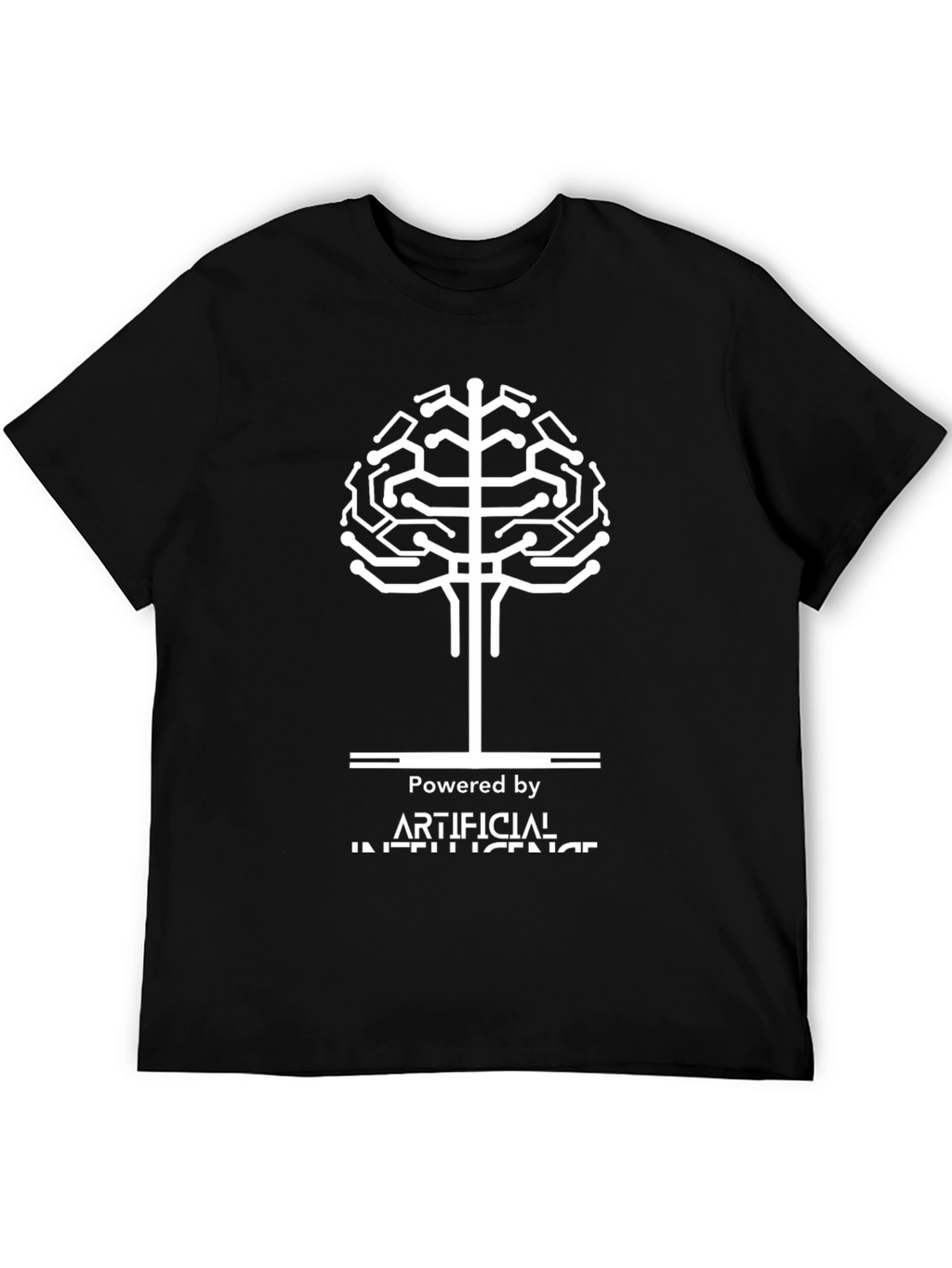 AI Powered Black T-Shirt - Artificial Intelligence Design