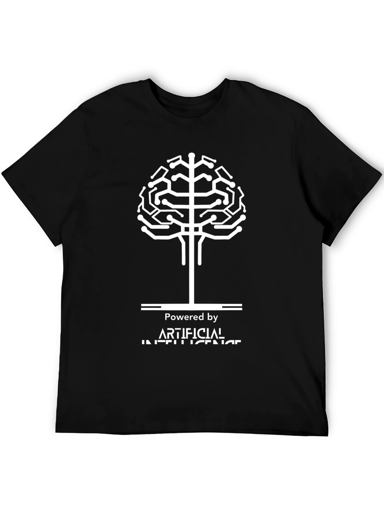 AI Powered Black T-Shirt - Artificial Intelligence Design