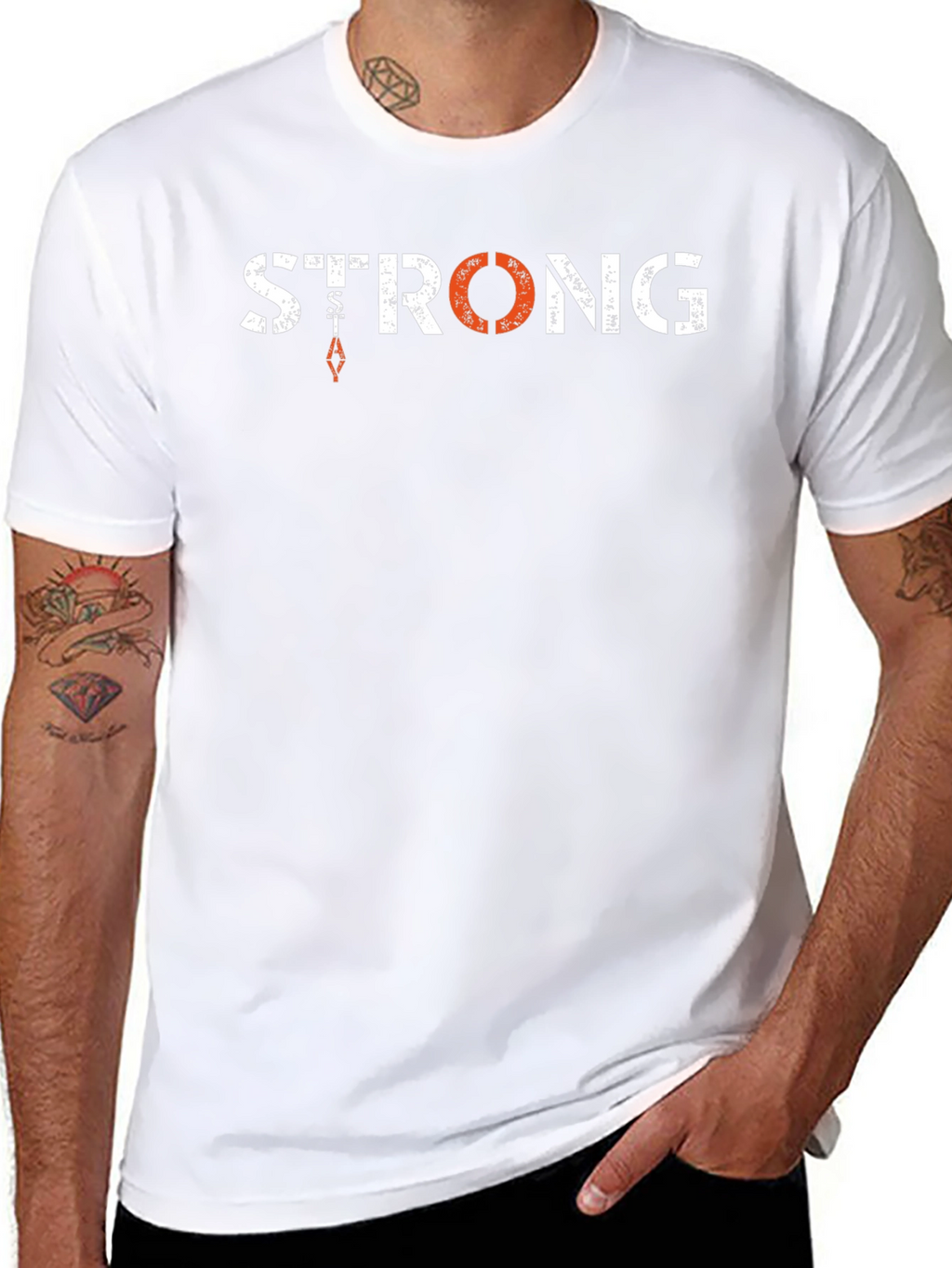 Mens Strong Graphic Tee - Black