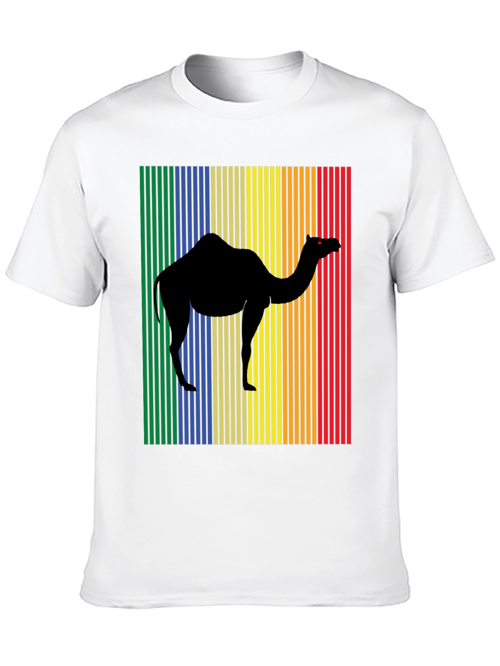 Retro Camel Graphic T-Shirt - Black Cotton Tee