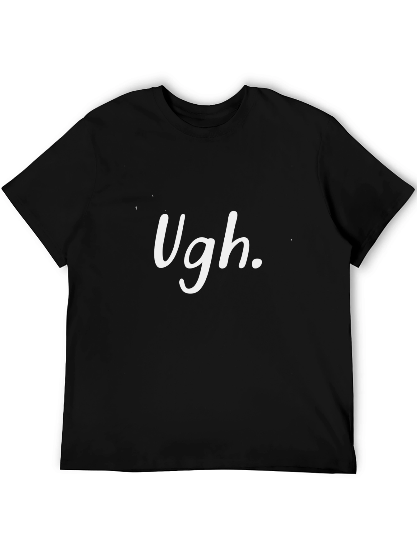 Ugh T-Shirt - Mens Black Crew Neck Tee