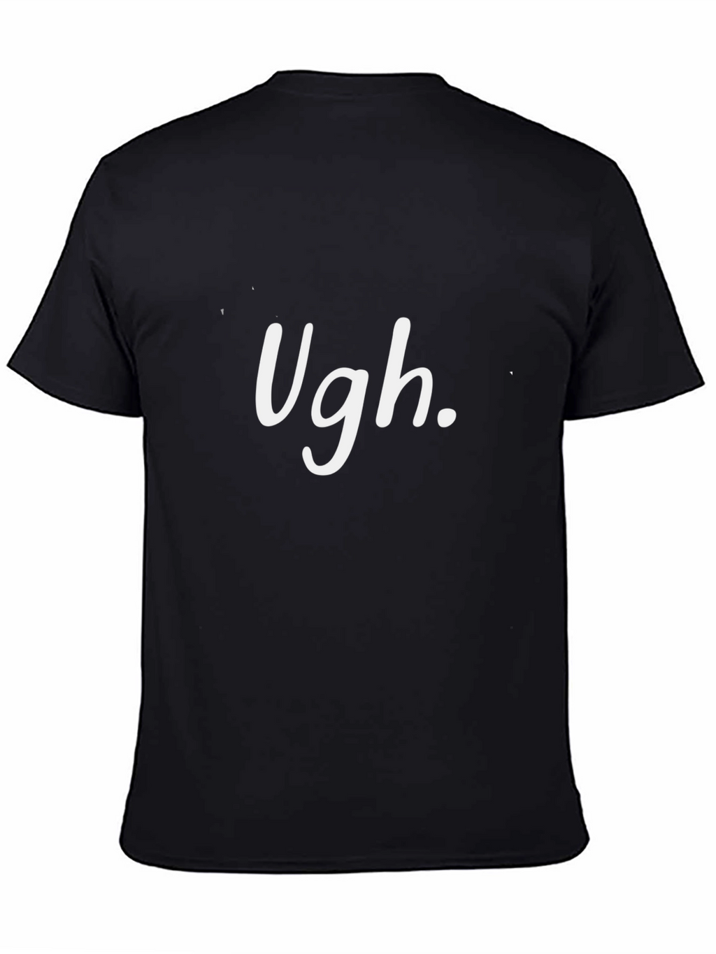 Ugh T-Shirt - Mens Black Crew Neck Tee