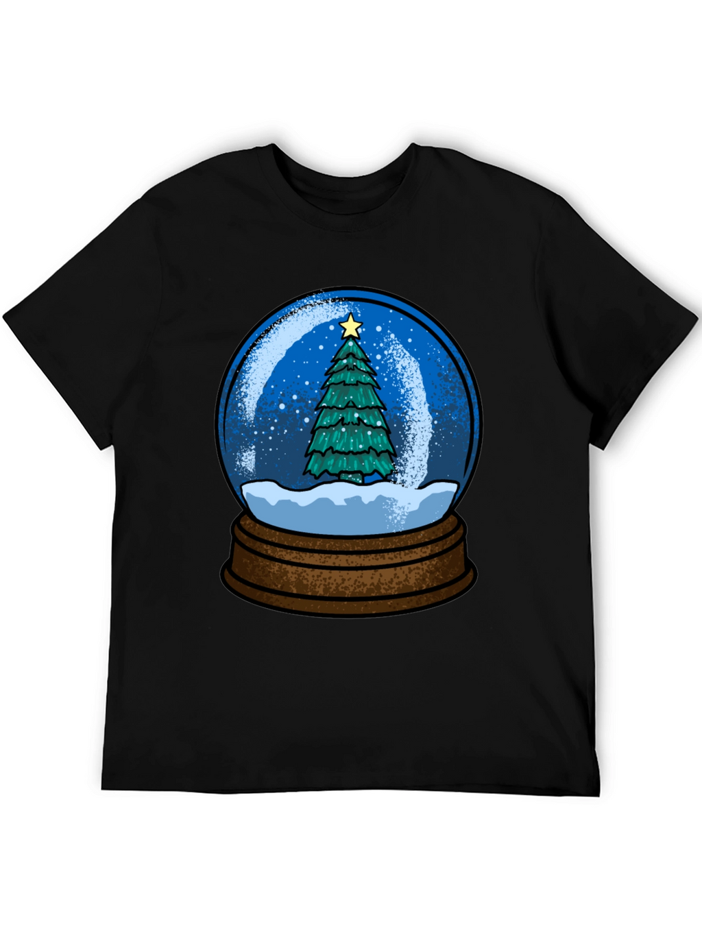 Christmas Snow Globe Tree Graphic T-Shirt