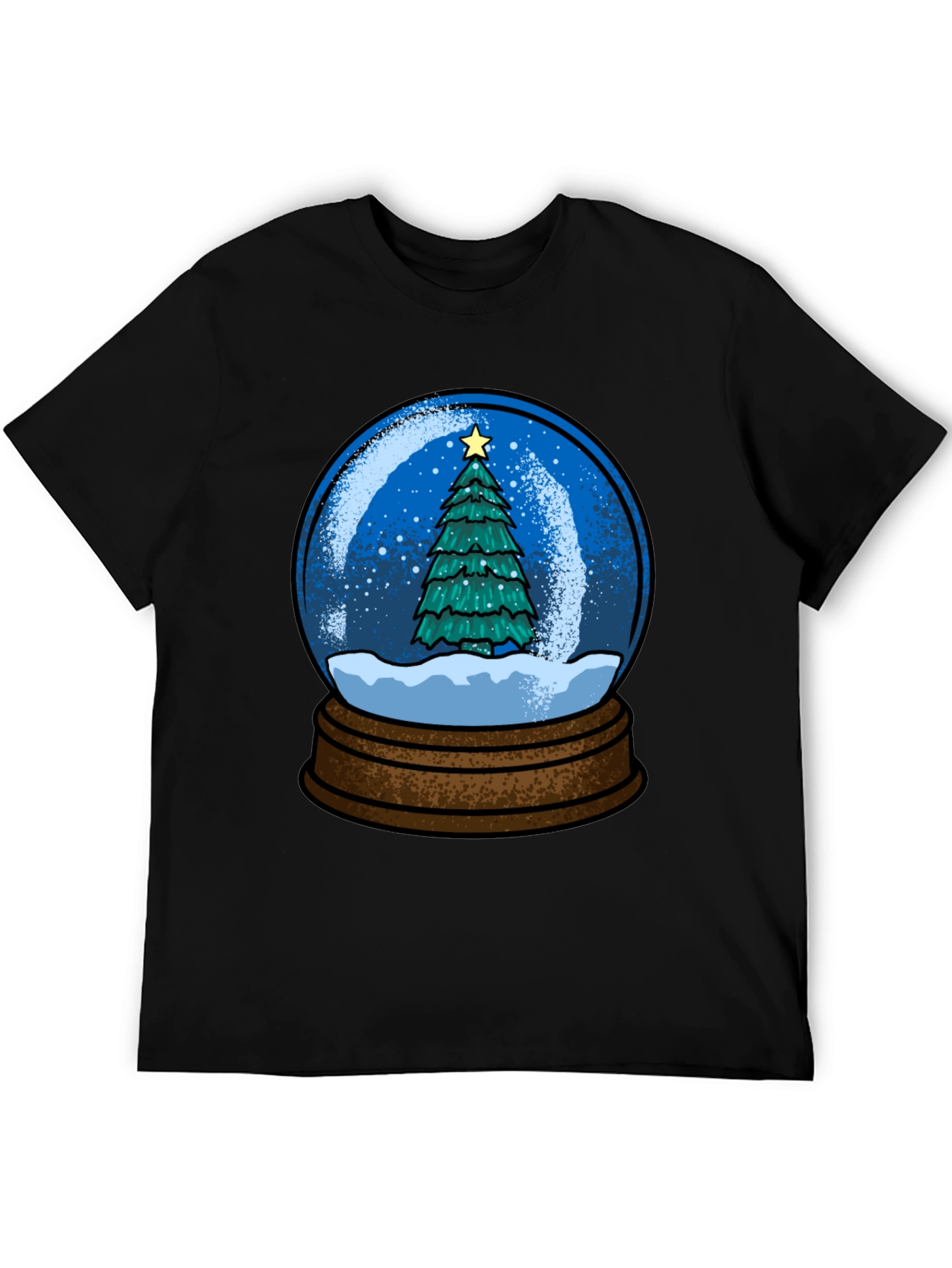 Christmas Snow Globe Tree Graphic T-Shirt