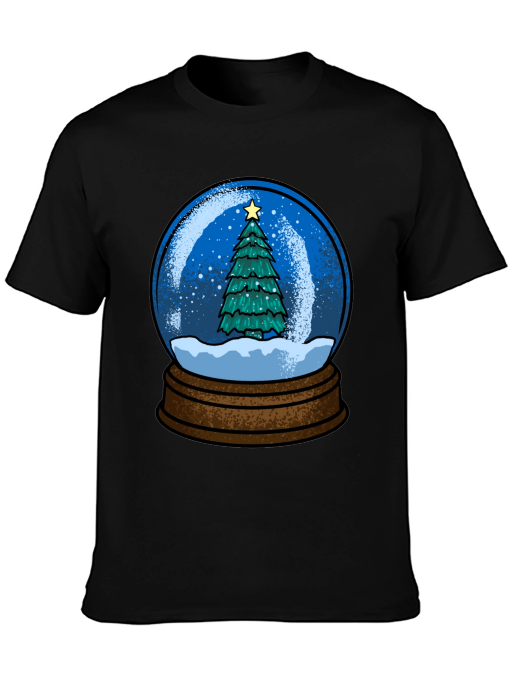 Christmas Snow Globe Tree Graphic T-Shirt