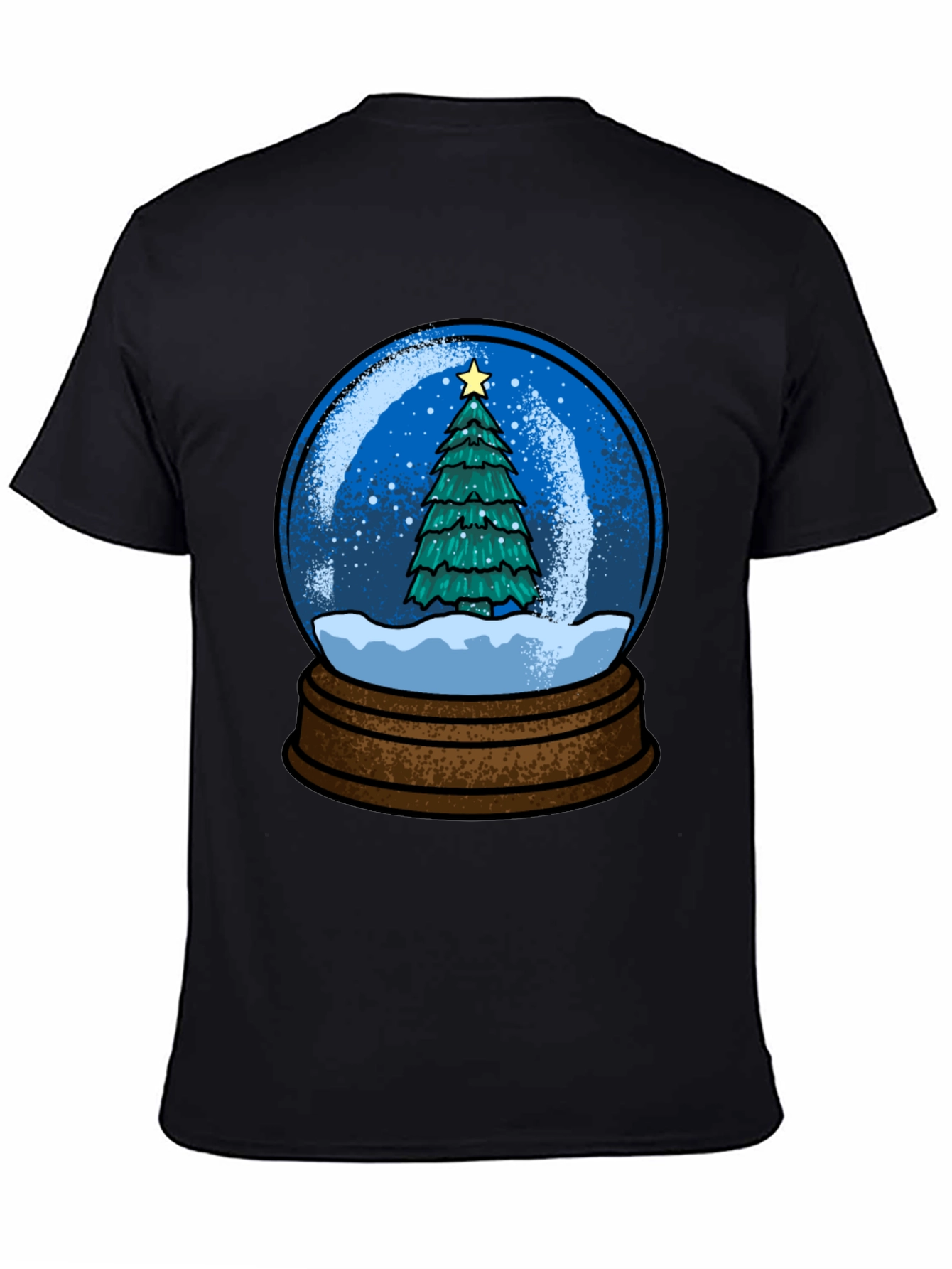 Christmas Snow Globe Tree Graphic T-Shirt