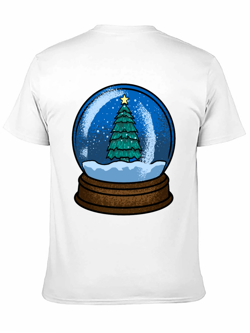 Christmas Snow Globe Tree Graphic T-Shirt