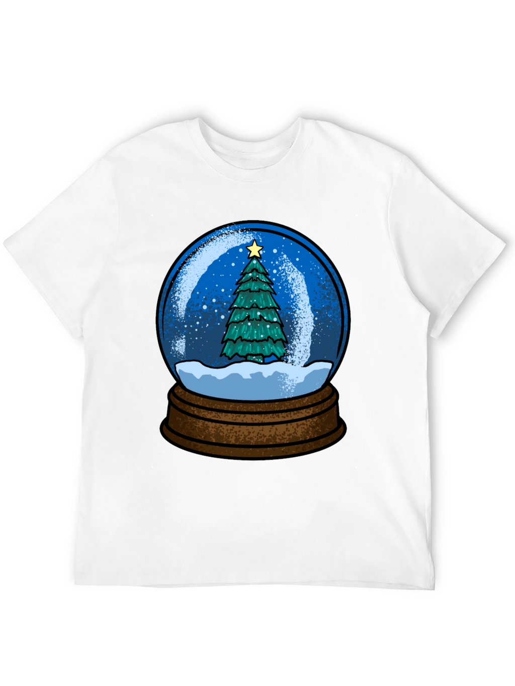 Christmas Snow Globe Tree Graphic T-Shirt