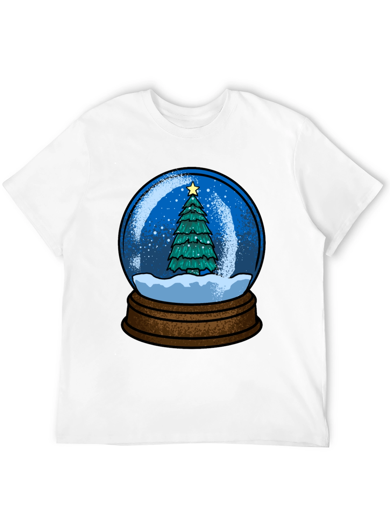 Christmas Snow Globe Tree Graphic T-Shirt
