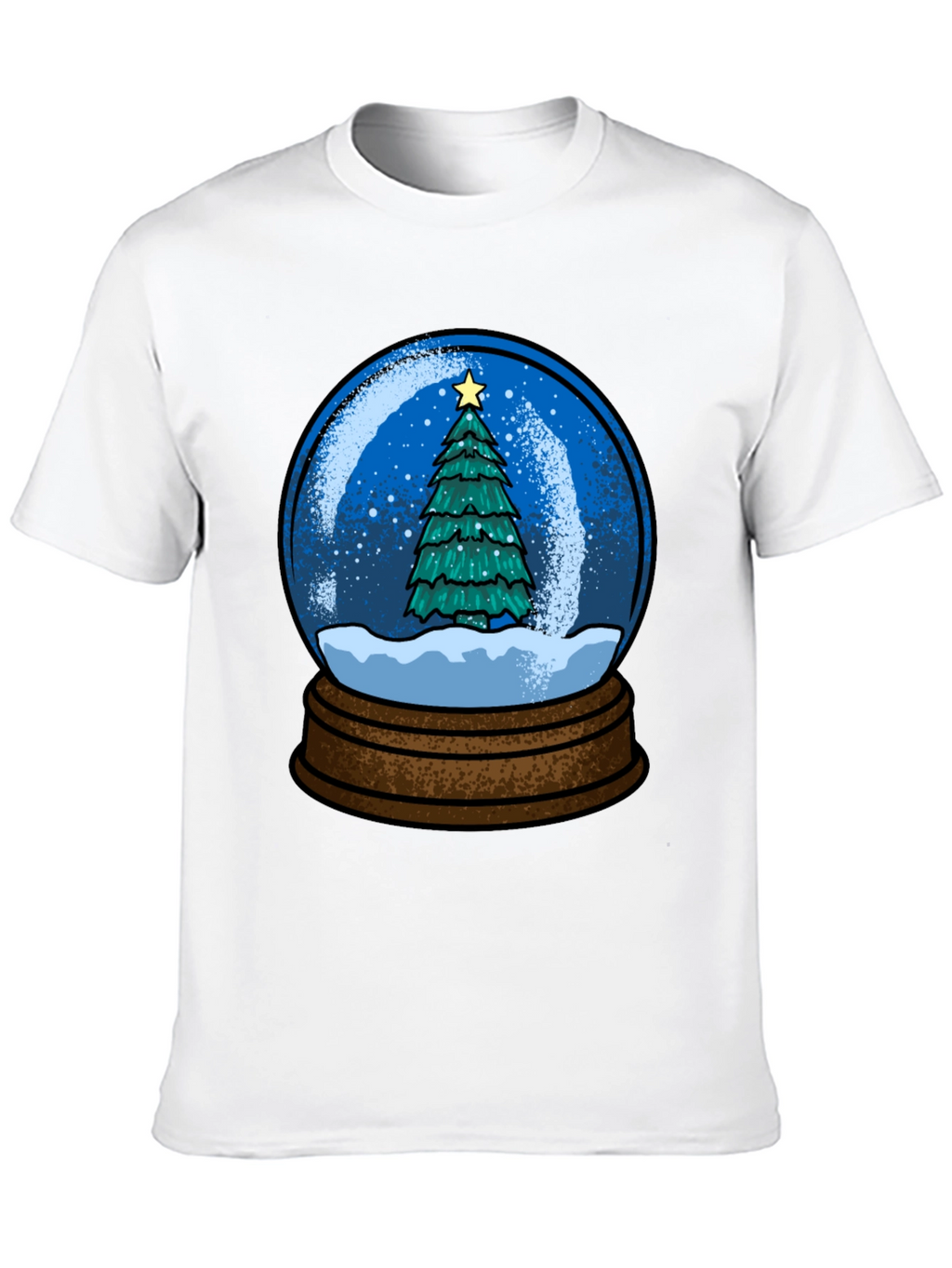 Christmas Snow Globe Tree Graphic T-Shirt