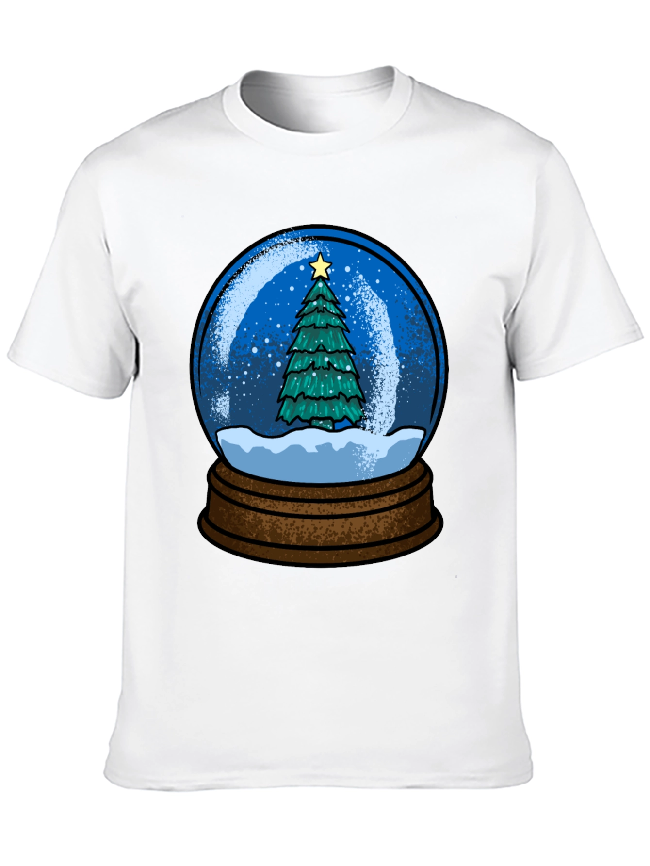 Christmas Snow Globe Tree Graphic T-Shirt