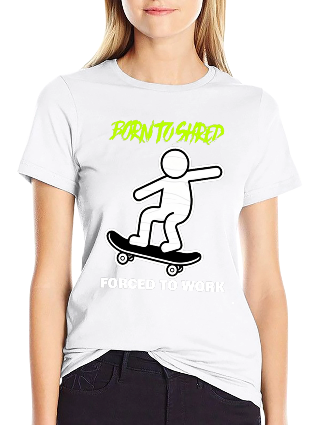 Born to Shred Skateboard Graphic Tee