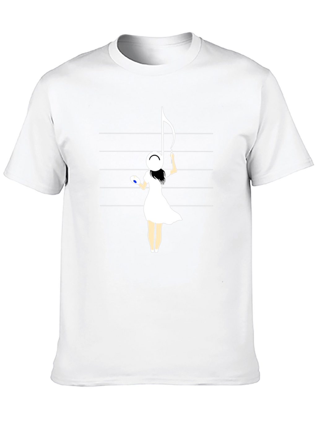 Musical Maiden Graphic Tee - Black Cotton Blend