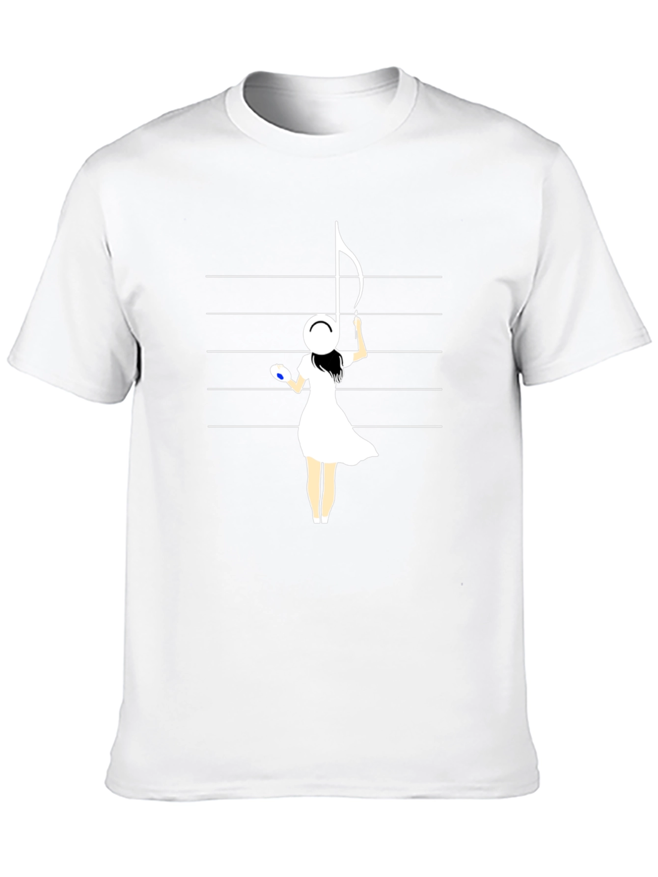 Musical Maiden Graphic Tee - Black Cotton Blend