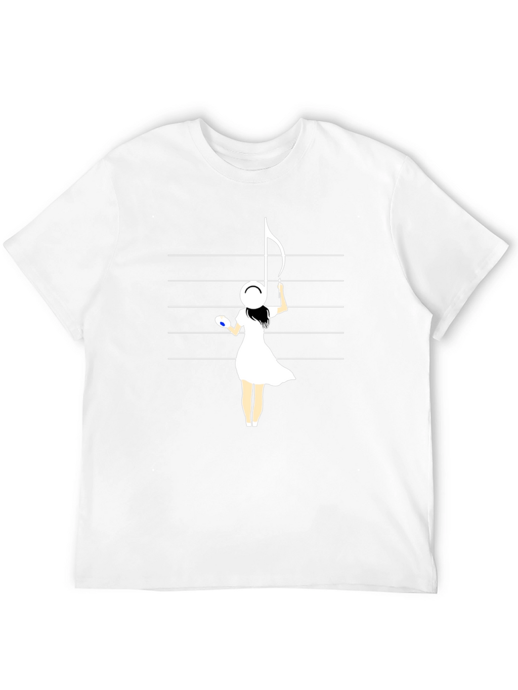 Musical Maiden Graphic Tee - Black Cotton Blend