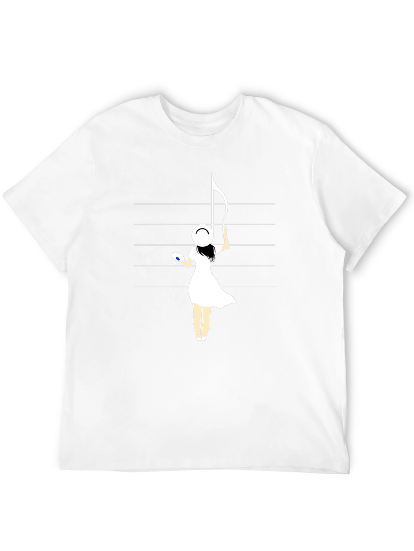 Musical Maiden Graphic Tee - Black Cotton Blend