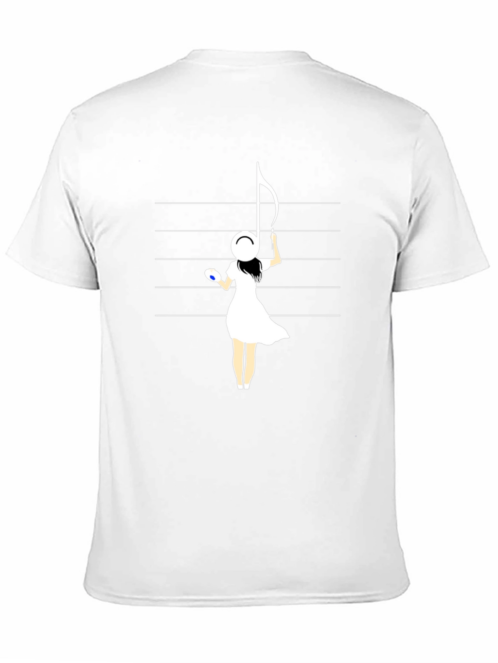 Musical Maiden Graphic Tee - Black Cotton Blend