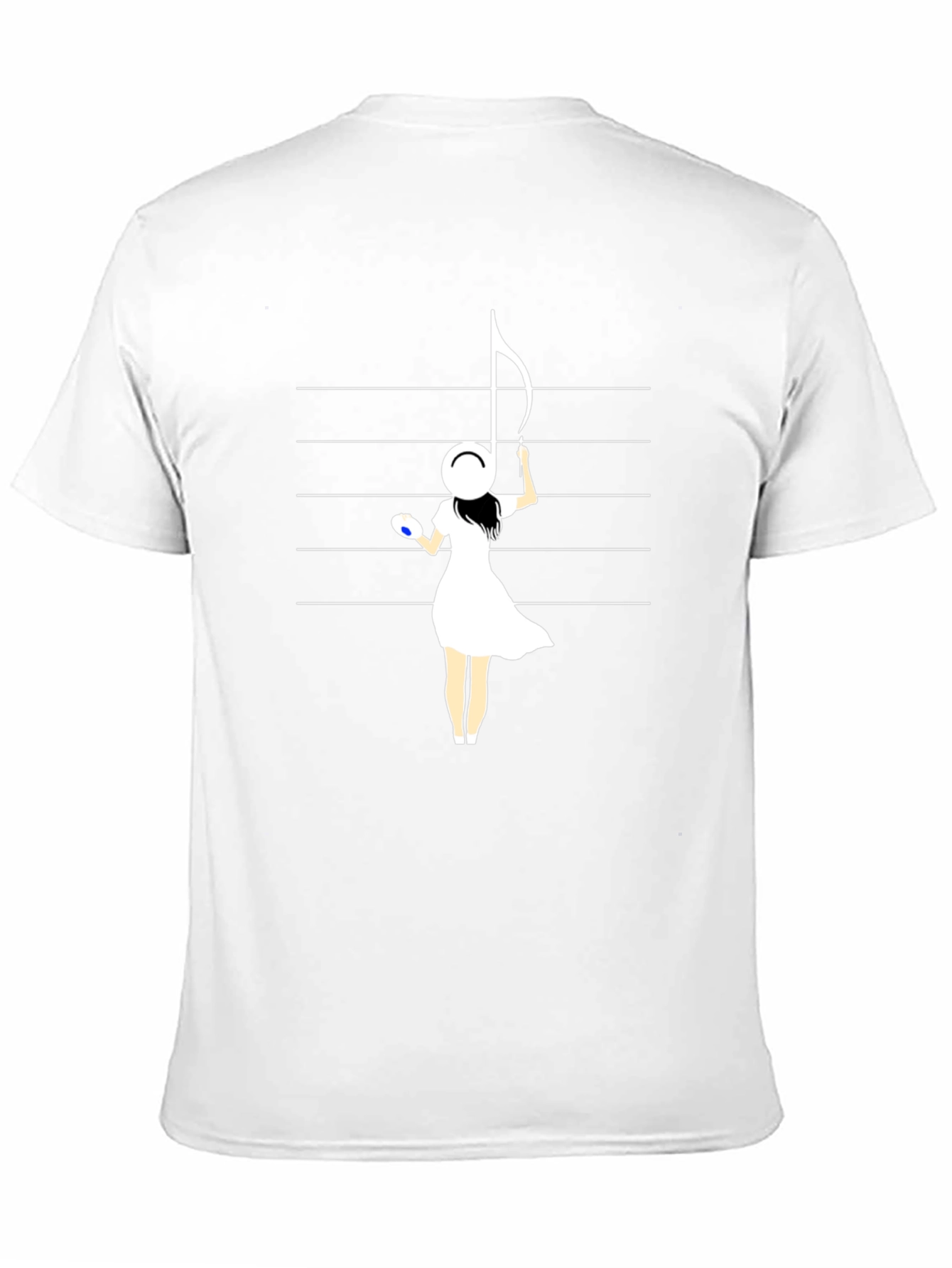 Musical Maiden Graphic Tee - Black Cotton Blend