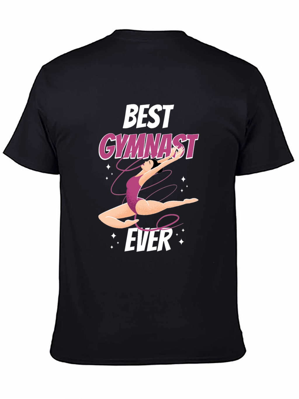 Best Gymnast Ever Black Graphic Tee Shirt
