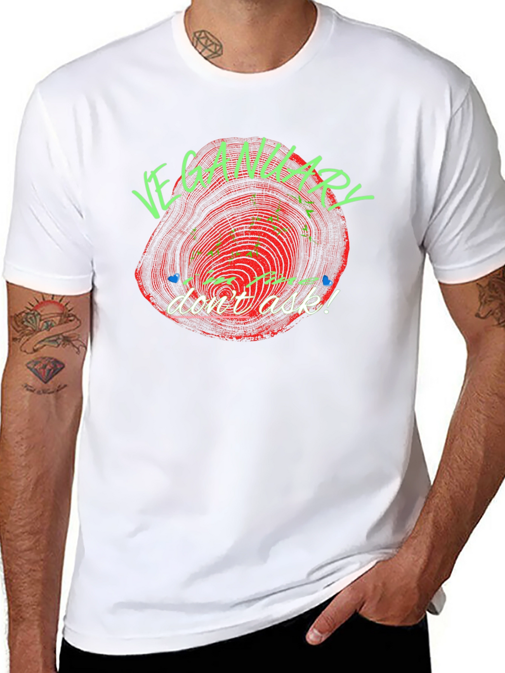 Veganuary T-Shirt - Im Fine Dont Ask