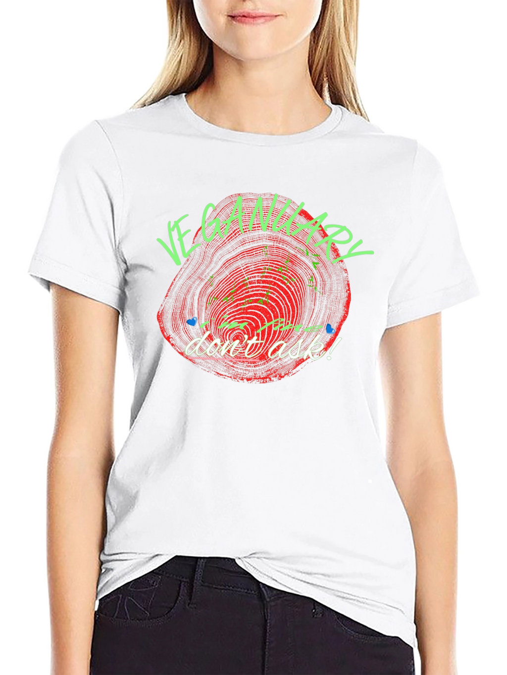 Veganuary T-Shirt - Im Fine Dont Ask