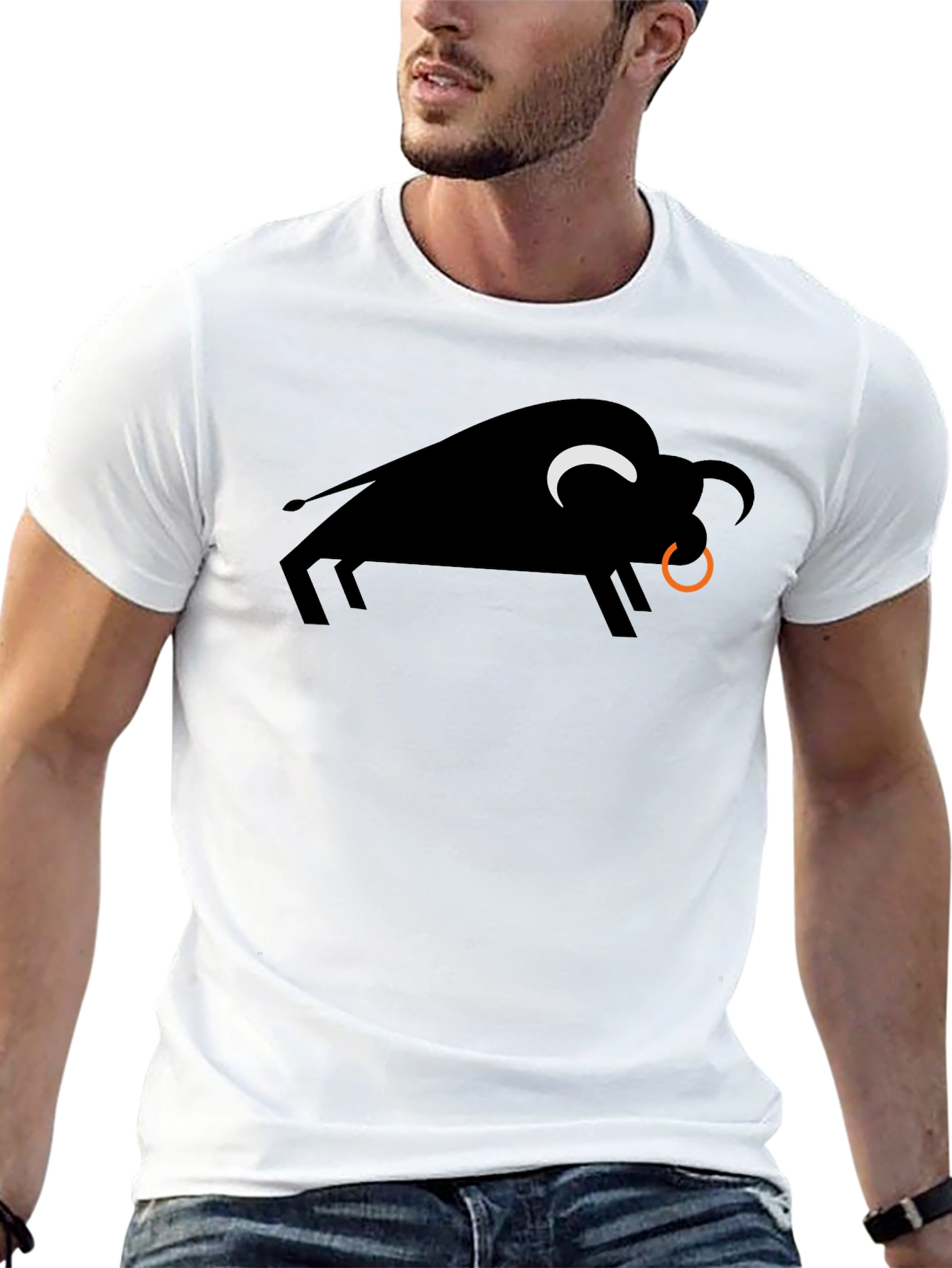 Black Bull Graphic Tee - Stylish Mens T-Shirt