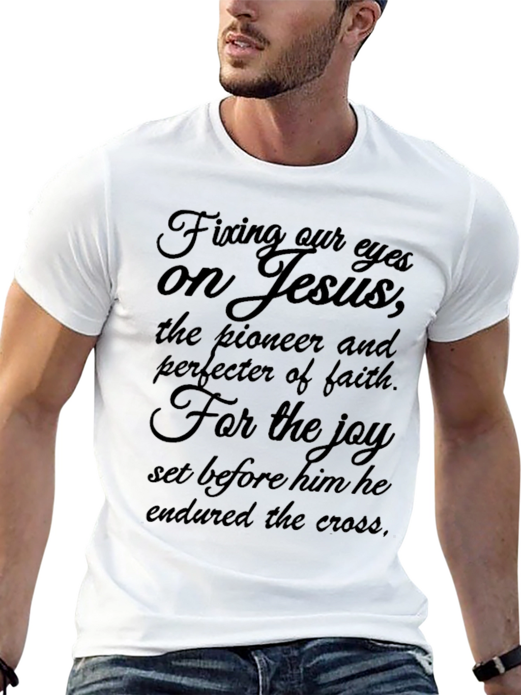 Fixing Our Eyes on Jesus Black T-Shirt
