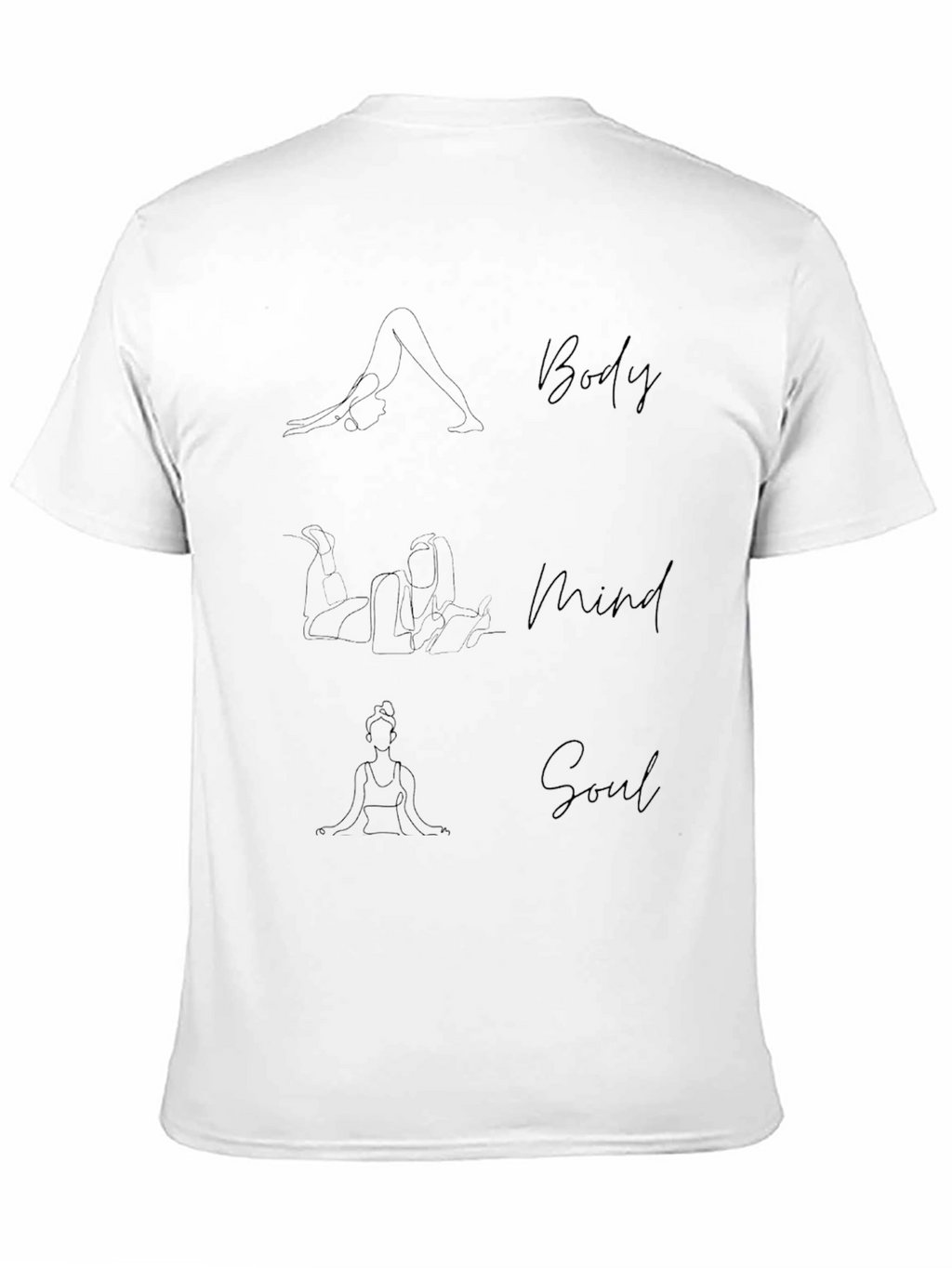 Body Mind Soul Yoga Graphic Tee - Black