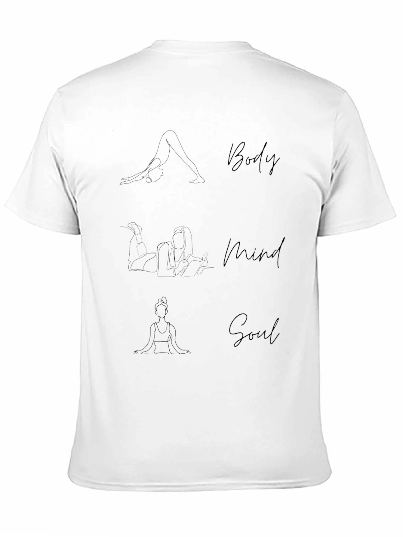 Body Mind Soul Yoga Graphic Tee - Black