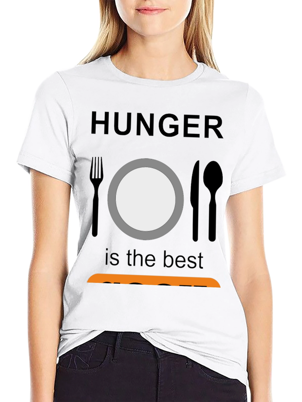 Hunger is the Best Sauce Black T-Shirt