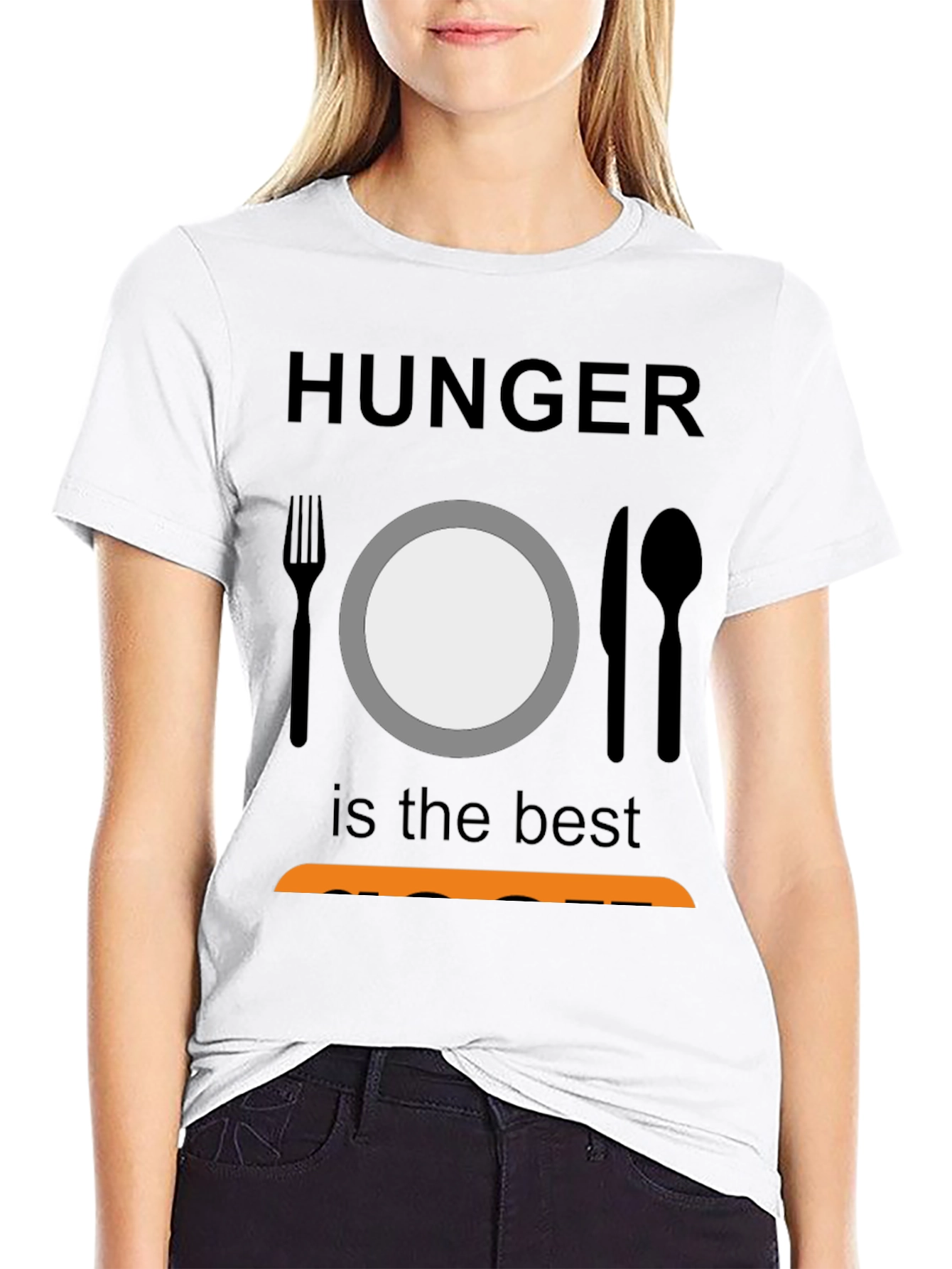 Hunger is the Best Sauce Black T-Shirt