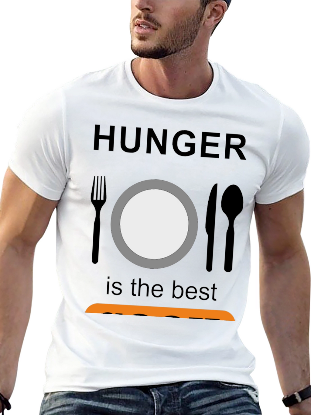 Hunger is the Best Sauce Black T-Shirt