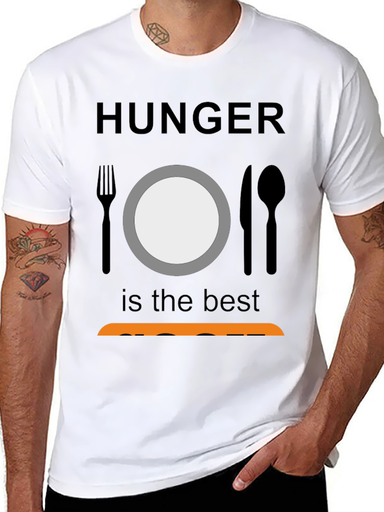 Hunger is the Best Sauce Black T-Shirt