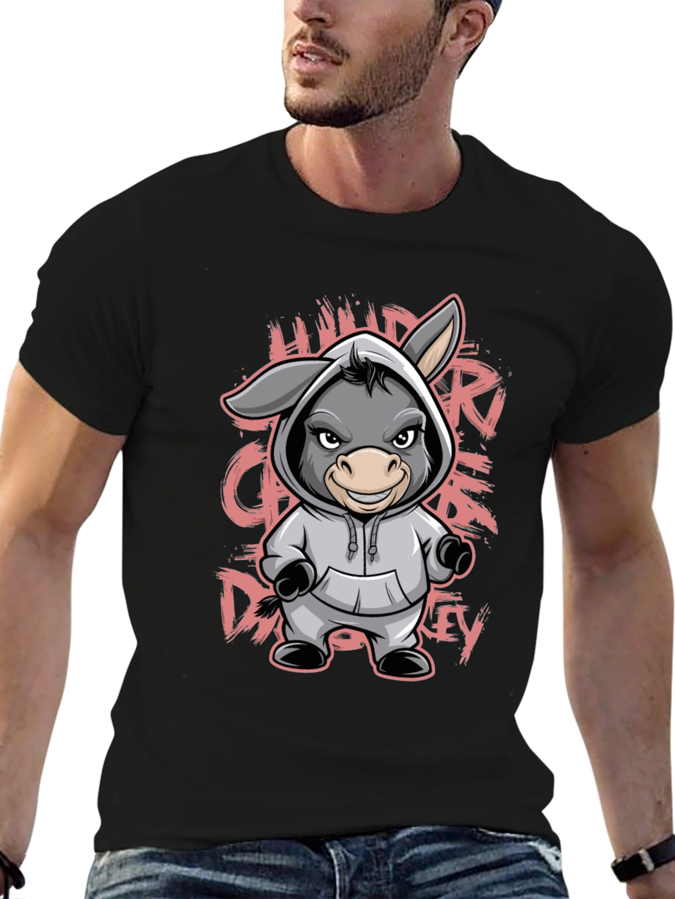 Cartoon Donkey Hoodie T-Shirt