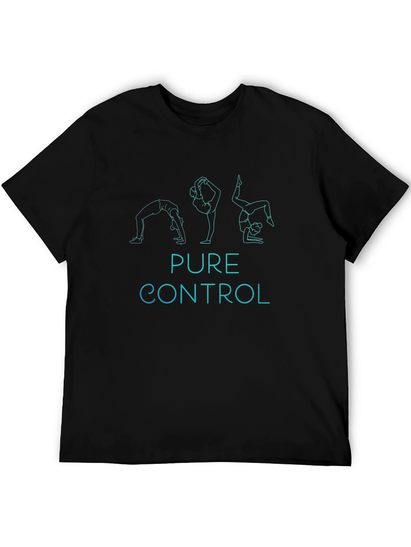 Pure Control Yoga Pose Graphic Tee - Black