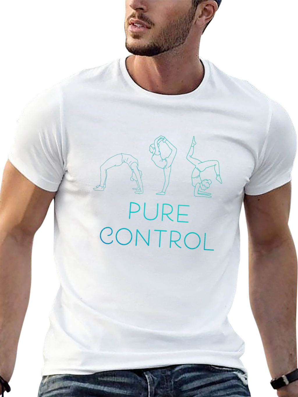 Pure Control Yoga Pose Graphic Tee - Black