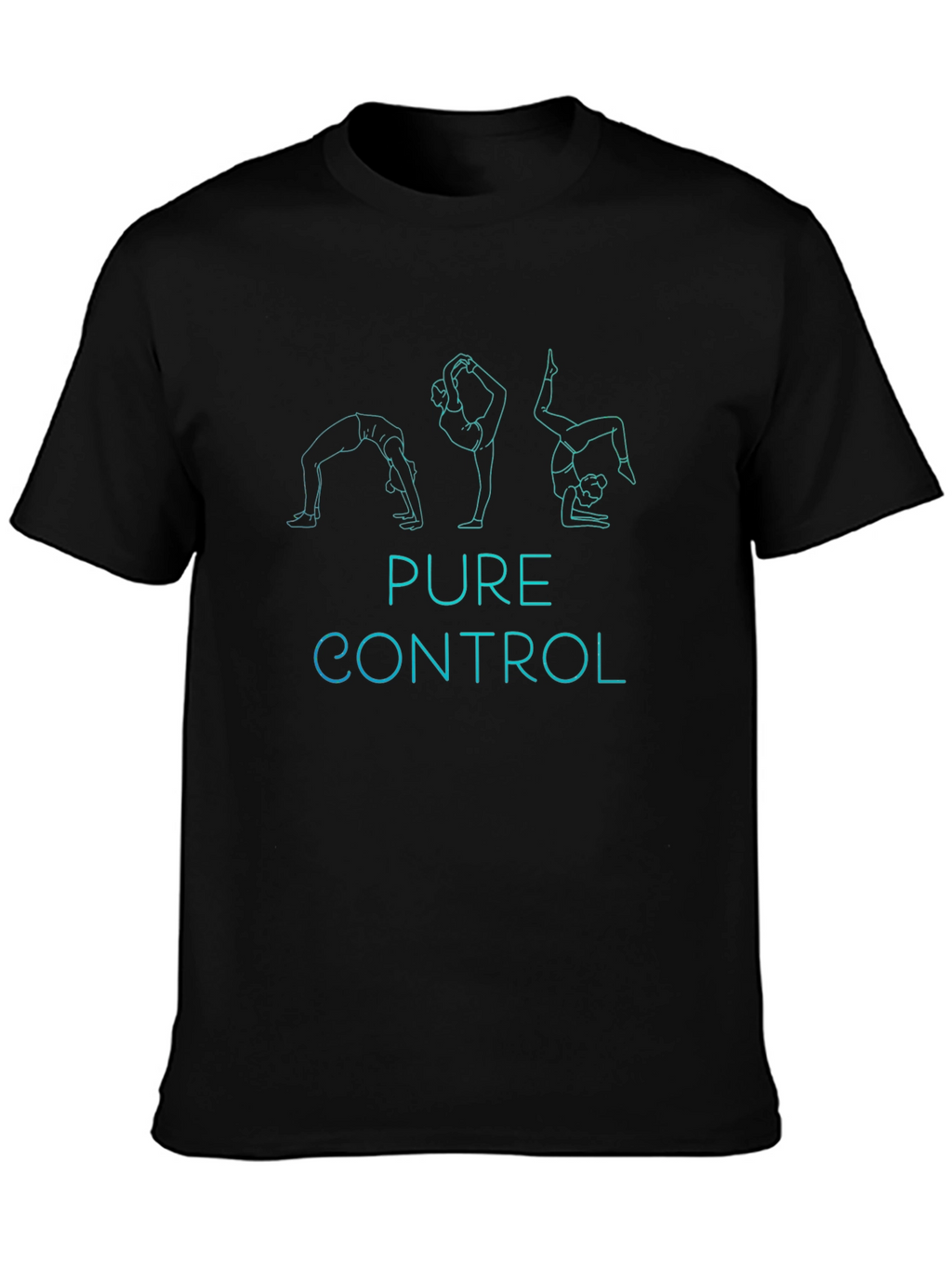 Pure Control Yoga Pose Graphic Tee - Black