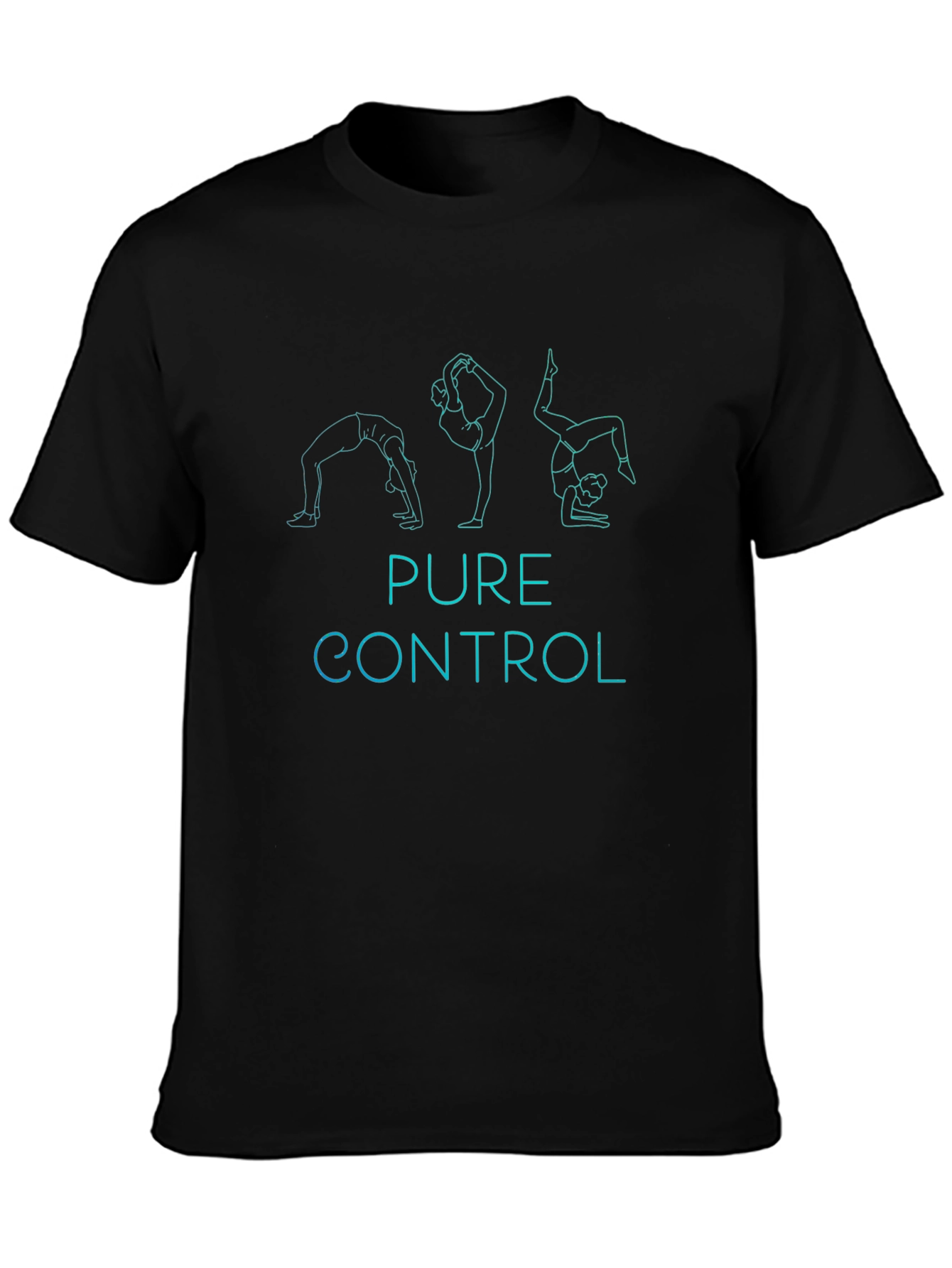 Pure Control Yoga Pose Graphic Tee - Black
